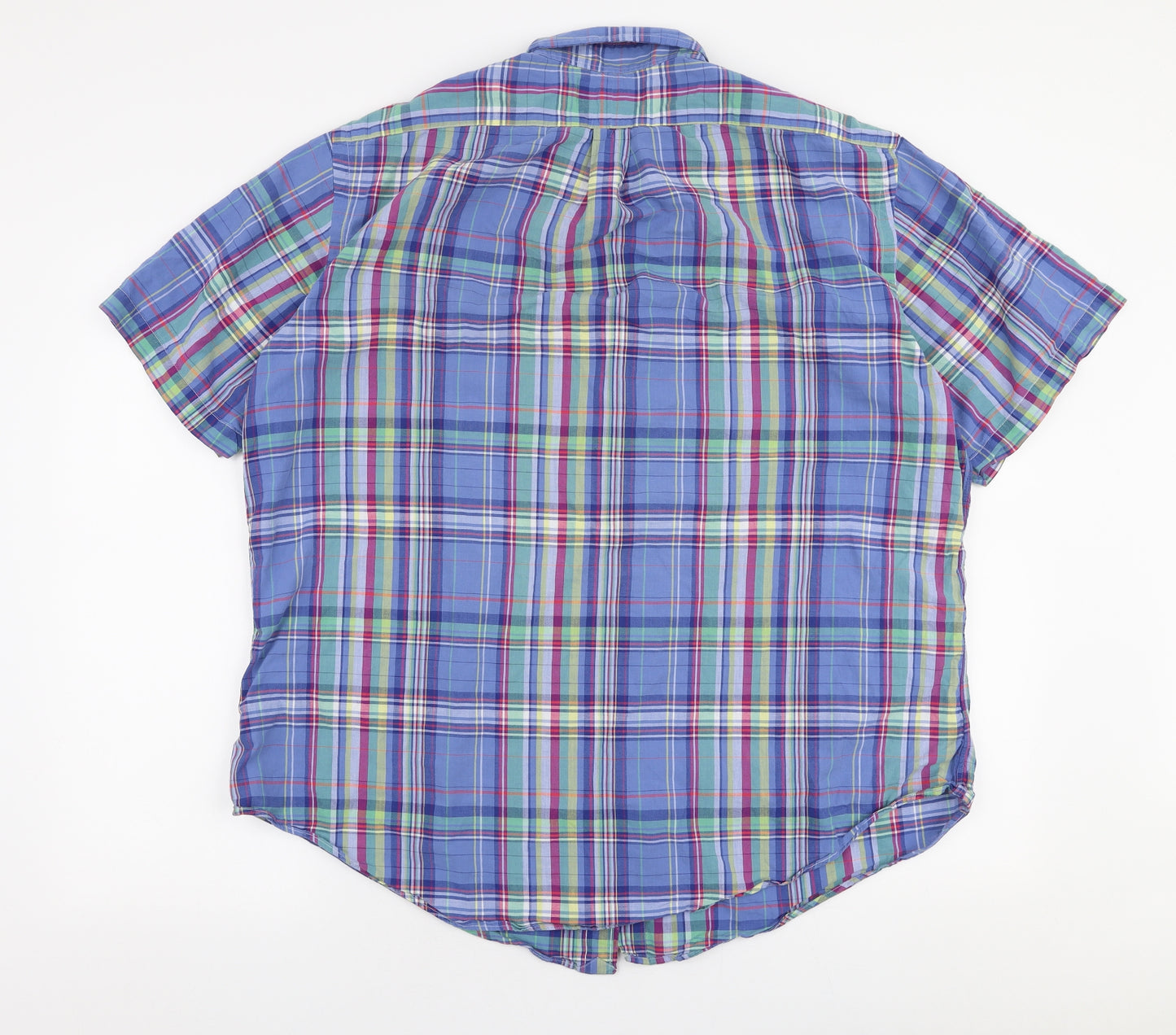 Ralph Lauren Mens Multicoloured Plaid Cotton  Button-Up Size 2XL Collared Button