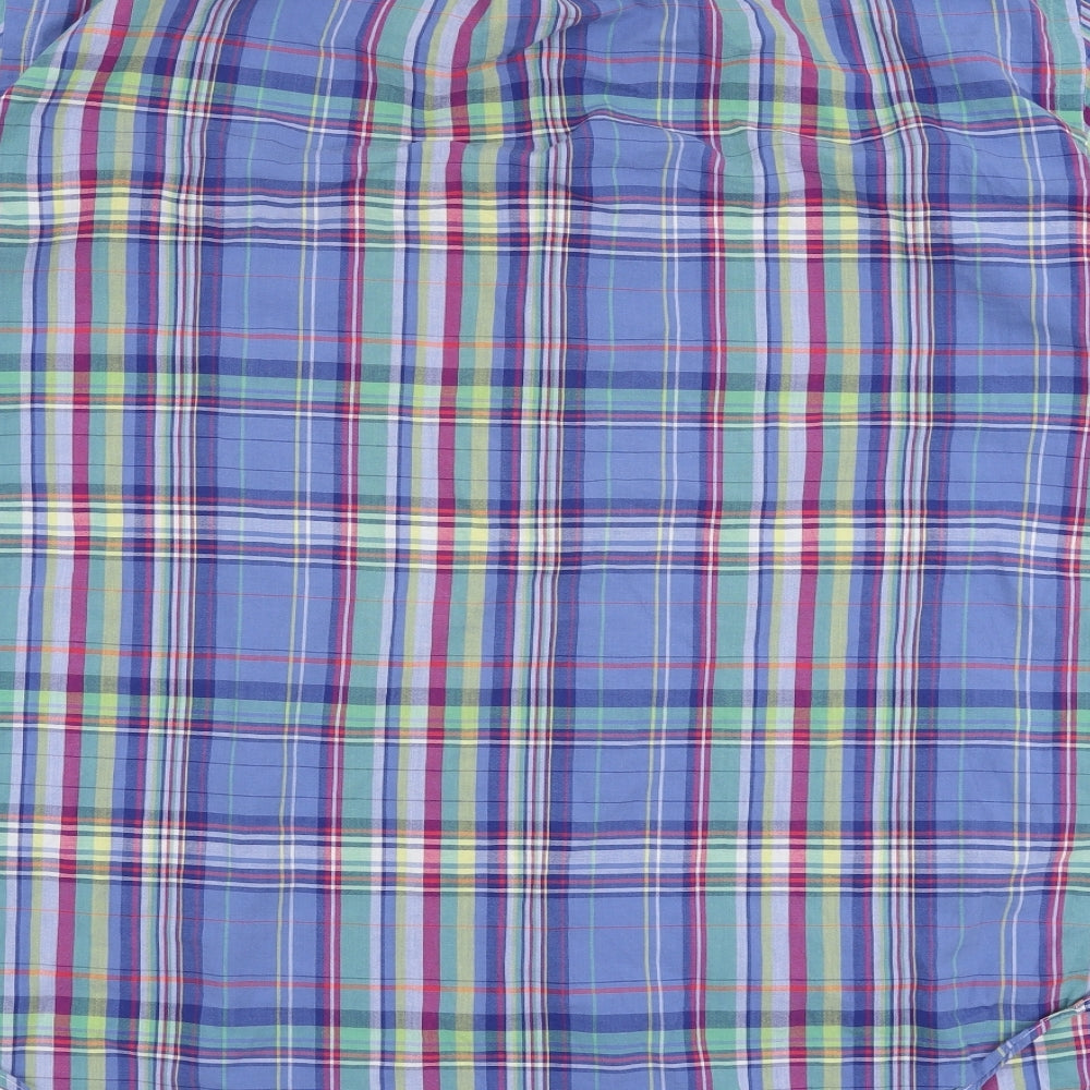 Ralph Lauren Mens Multicoloured Plaid Cotton  Button-Up Size 2XL Collared Button