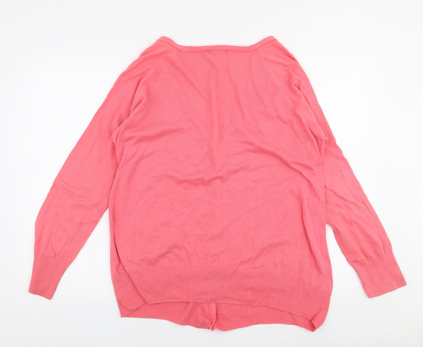 Savoir Womens Pink V-Neck  Cotton Cardigan Jumper Size 20