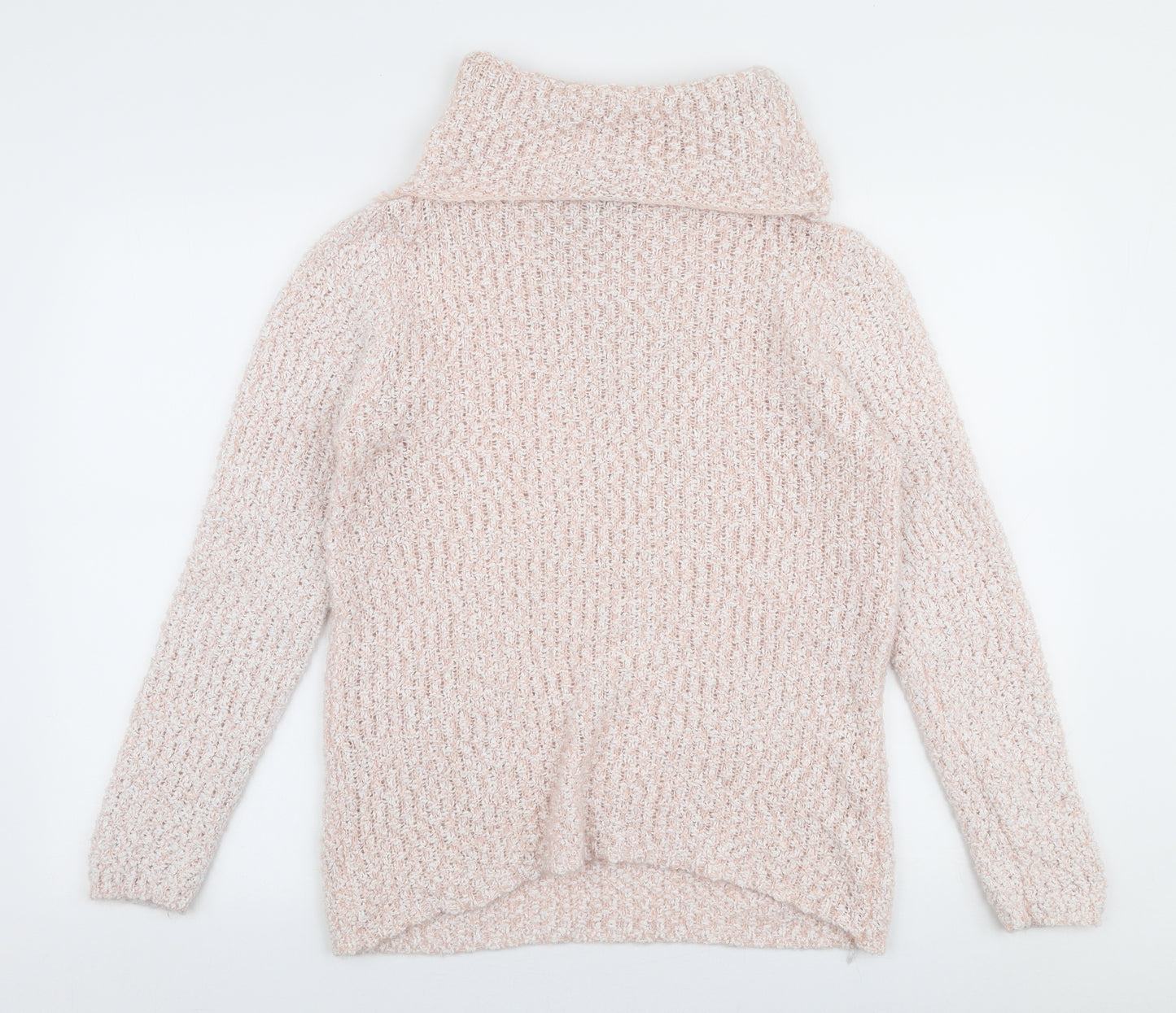 Bonmarche Womens Pink Roll Neck  Polyester Pullover Jumper Size 10