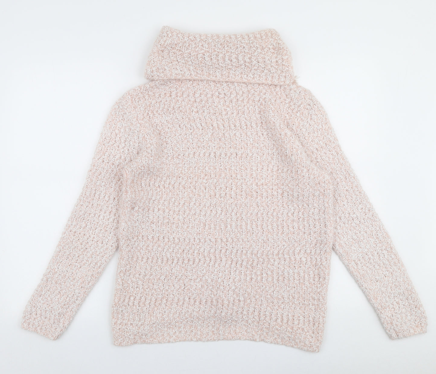 Bonmarche Womens Pink Roll Neck  Polyester Pullover Jumper Size 10