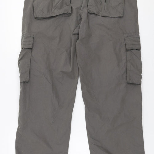 Matalan Mens Green  Cotton Cargo Trousers Size 32 in L29 in Regular Zip