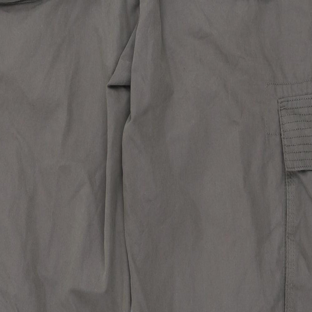 Matalan Mens Green  Cotton Cargo Trousers Size 32 in L29 in Regular Zip