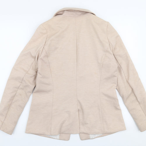 H&M Womens Beige   Jacket Blazer Size 14  Button