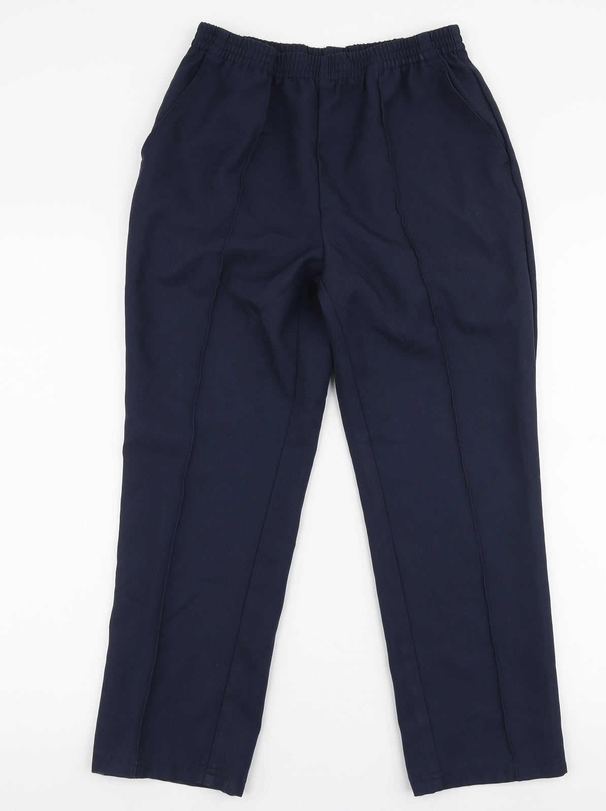 Damart Womens Blue  Polyester Trousers  Size 10 L25 in Regular