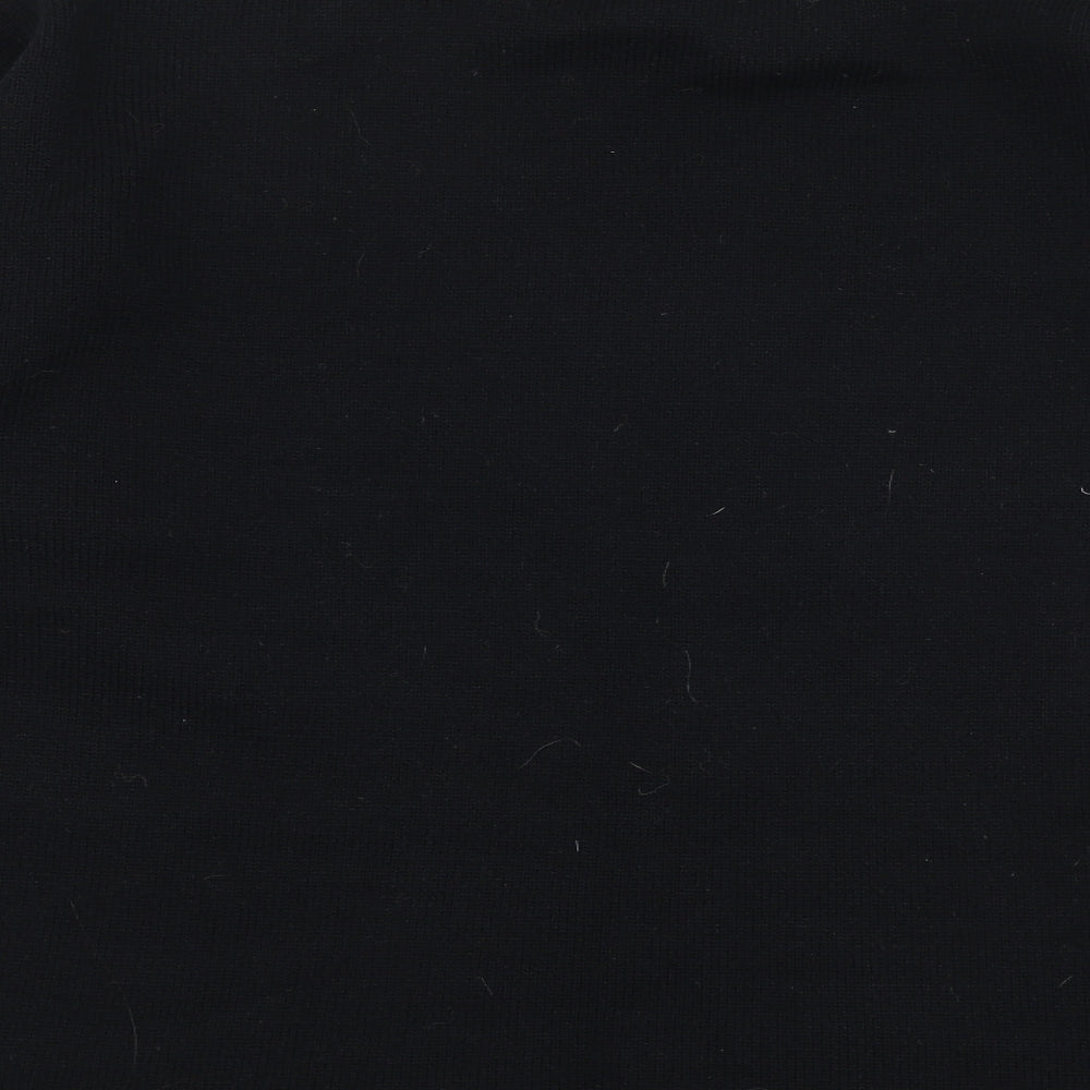 Bensons Womens Black Round Neck  Polyester Pullover Jumper One Size