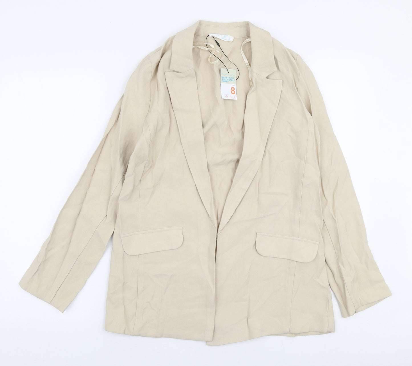 Primark Womens Beige   Jacket Blazer Size 8