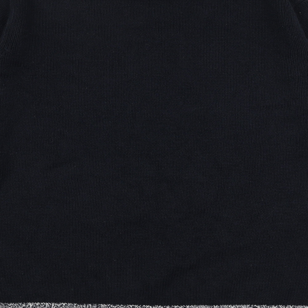 Cedar Wood State Mens Blue Round Neck  Acrylic Pullover Jumper Size L