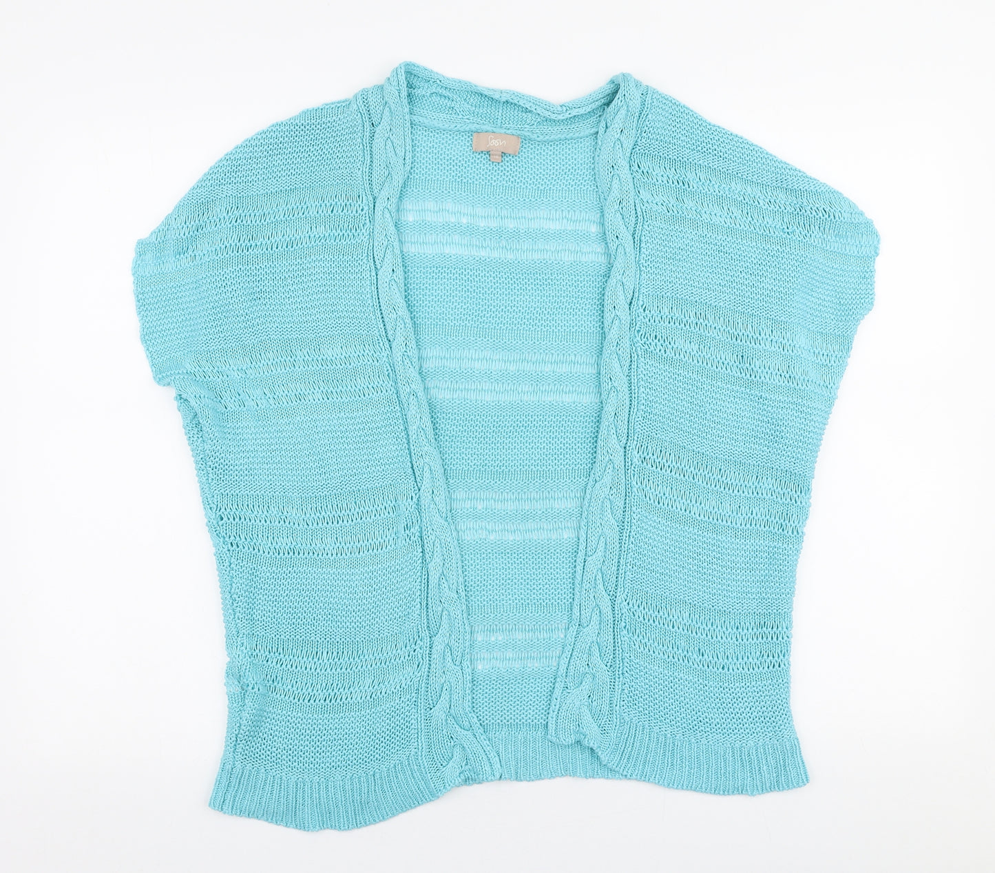 Soon Womens Blue V-Neck  Acrylic Cardigan Jumper Size 18