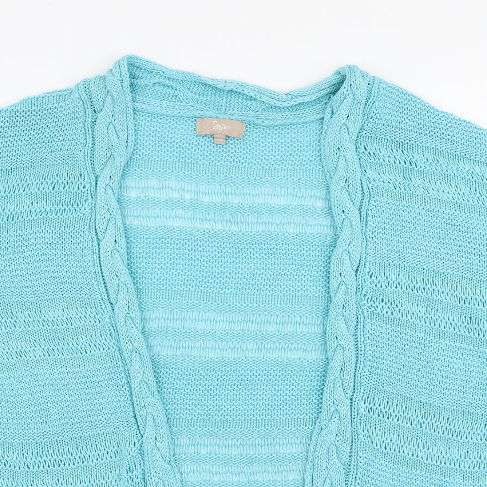 Soon Womens Blue V-Neck  Acrylic Cardigan Jumper Size 18