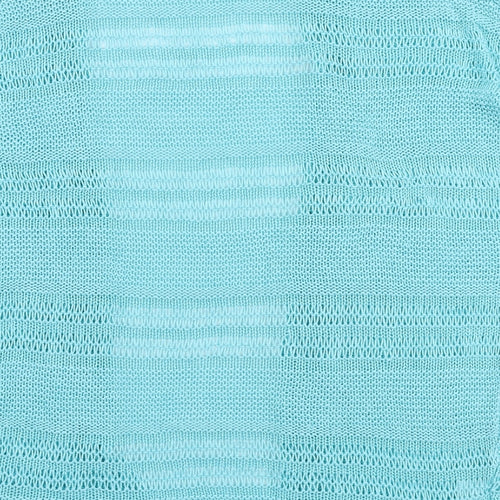 Soon Womens Blue V-Neck  Acrylic Cardigan Jumper Size 18