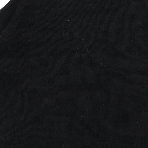 New Look Womens Black Round Neck  Acrylic Pullover Jumper Size M