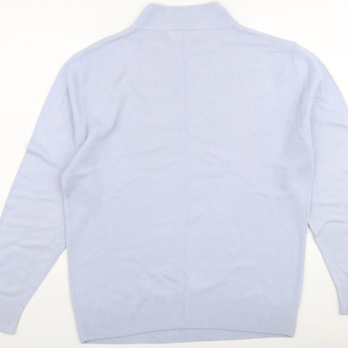 Damart Womens Blue High Neck  Acrylic Pullover Jumper Size 12
