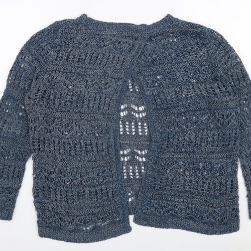 Marks and Spencer Womens Blue Round Neck  Acrylic Pullover Jumper Size 12