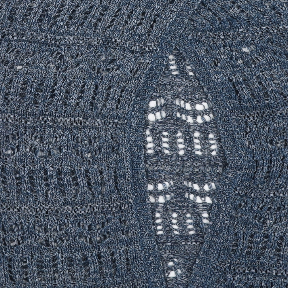 Marks and Spencer Womens Blue Round Neck  Acrylic Pullover Jumper Size 12
