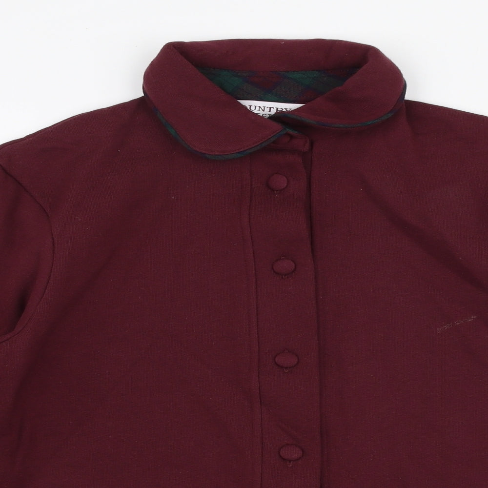 Country Collection Womens Red   Jacket Coat Size S  Button