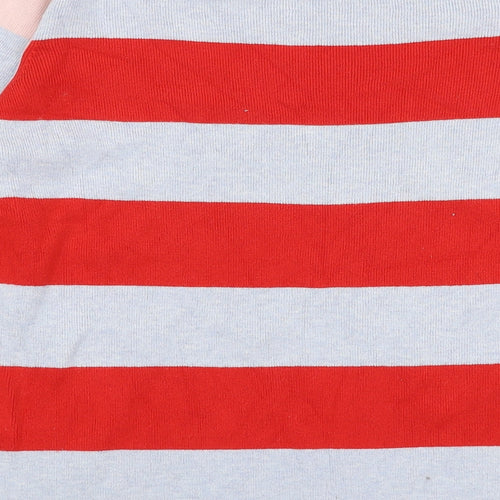 Marks and Spencer Womens Multicoloured Round Neck Striped Viscose Pullover Jumper Size 12