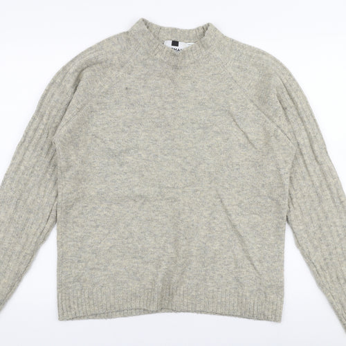 Topman Mens Beige High Neck  Acrylic Pullover Jumper Size M