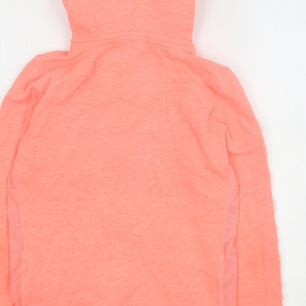 Superdry Womens Pink  Cotton Full Zip Hoodie Size M