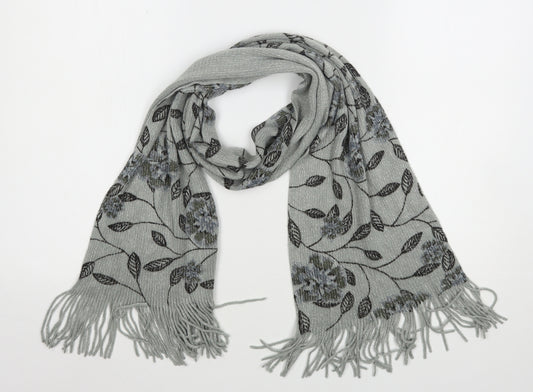 Front view of Preworn women’s multicoloured floral polyester scarf