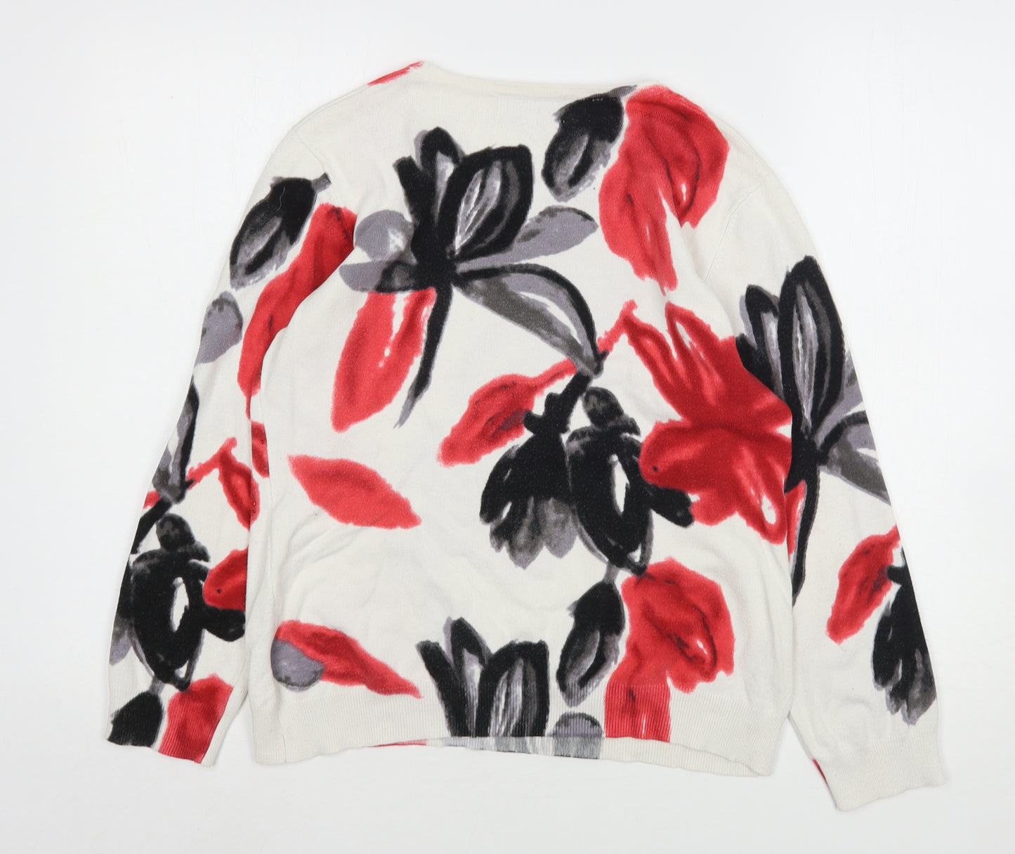 Gerard Womens Multicoloured Round Neck Floral Viscose Pullover Jumper Size L