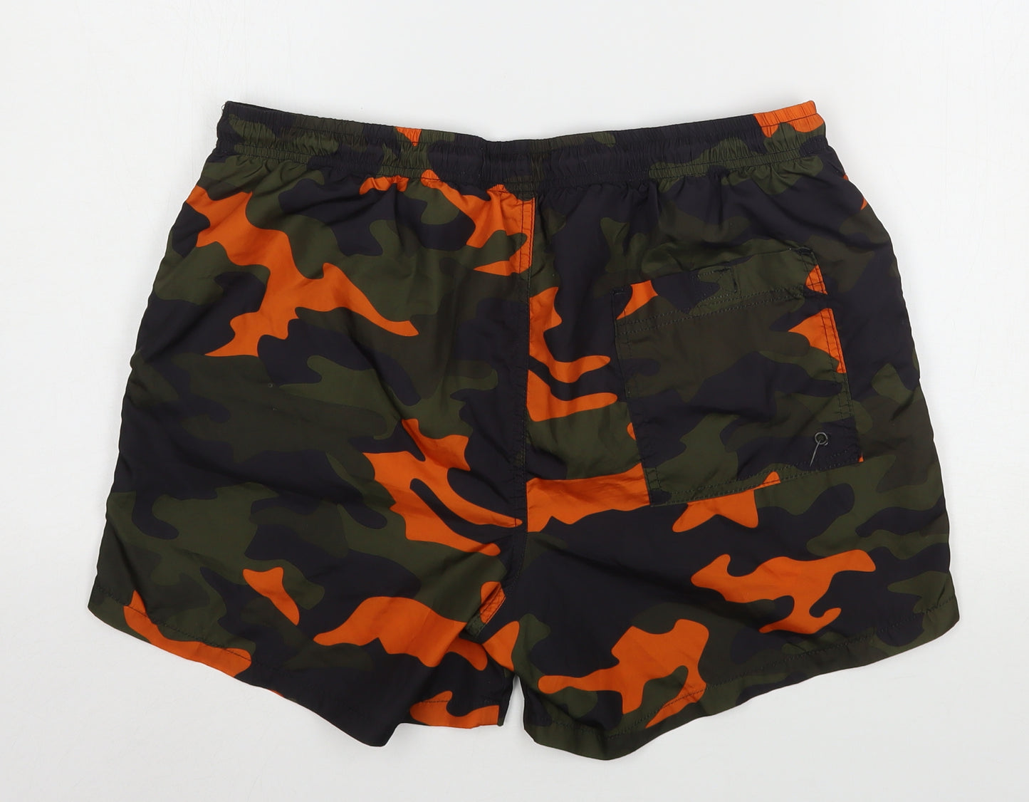 Brave Soul Mens Multicoloured Camouflage Polyester Bermuda Shorts Size L L6 in Regular Drawstring