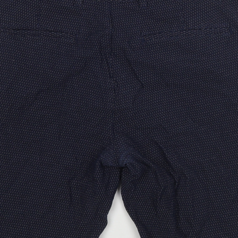 Denim & Co. Mens Blue Geometric Cotton Chino Shorts Size 34 L10 in Regular Button