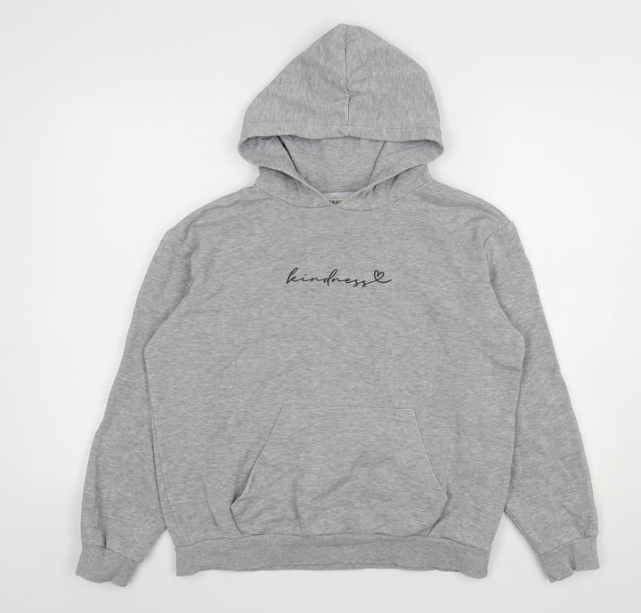 Brave Soul Womens Grey Cotton Pullover Hoodie Size S
