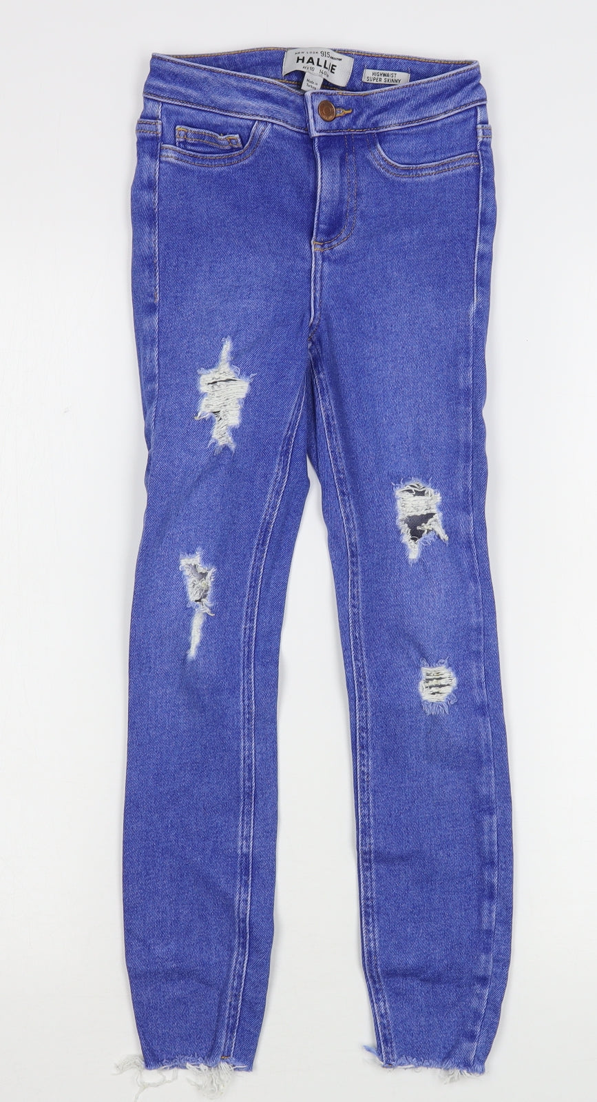 New Look Girls Blue  Cotton Skinny Jeans Size 10 Years  Regular