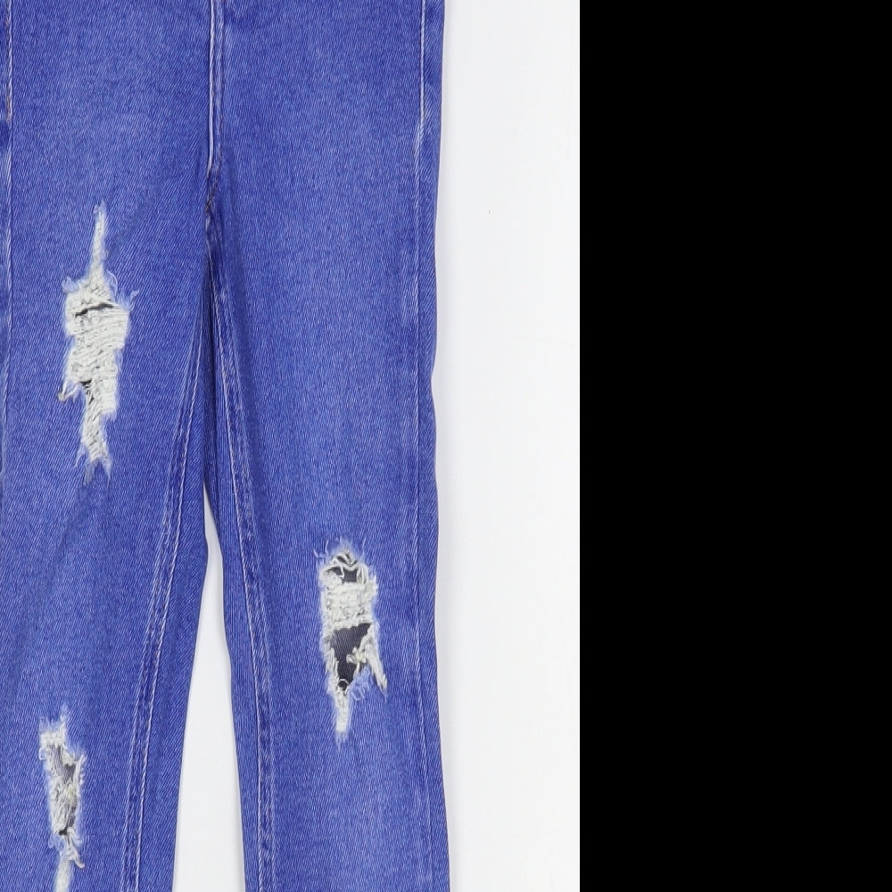New Look Girls Blue  Cotton Skinny Jeans Size 10 Years  Regular