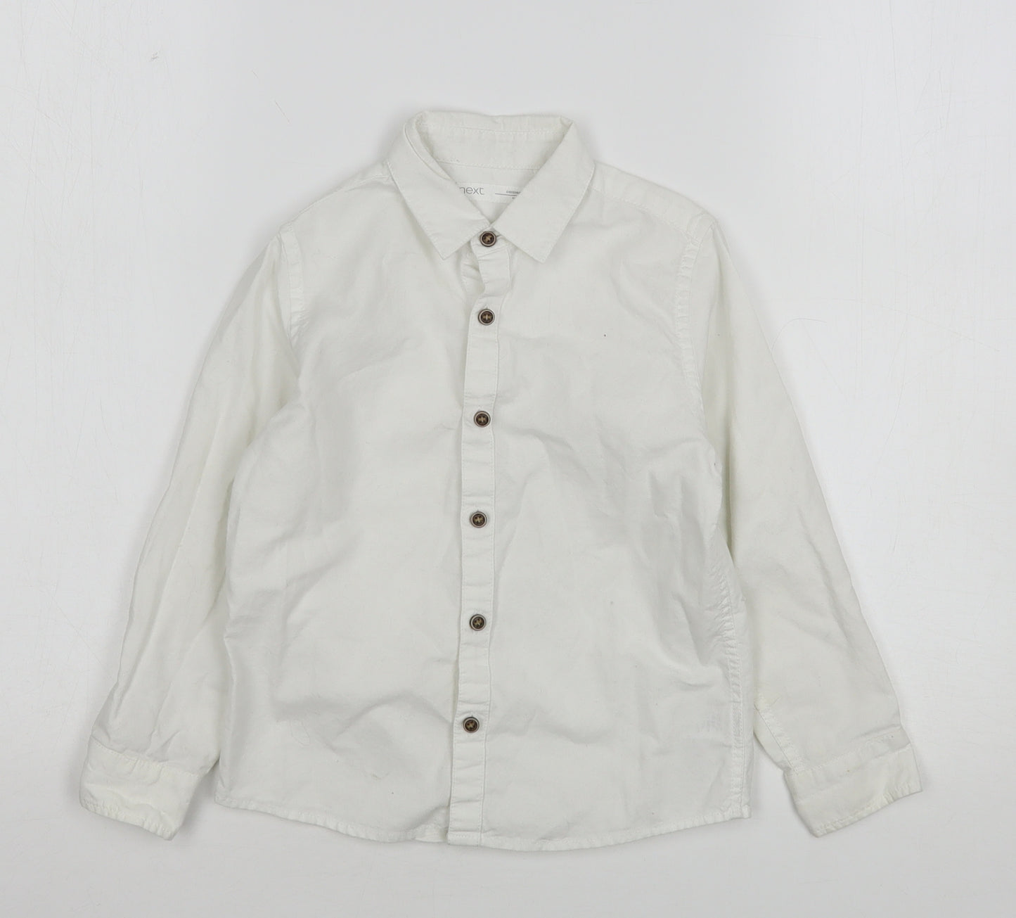 NEXT Boys White  Cotton Basic Button-Up Size 4-5 Years Collared