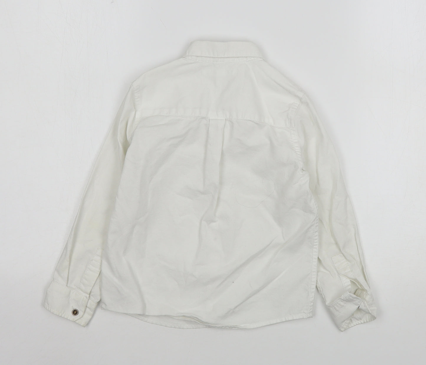 NEXT Boys White  Cotton Basic Button-Up Size 4-5 Years Collared
