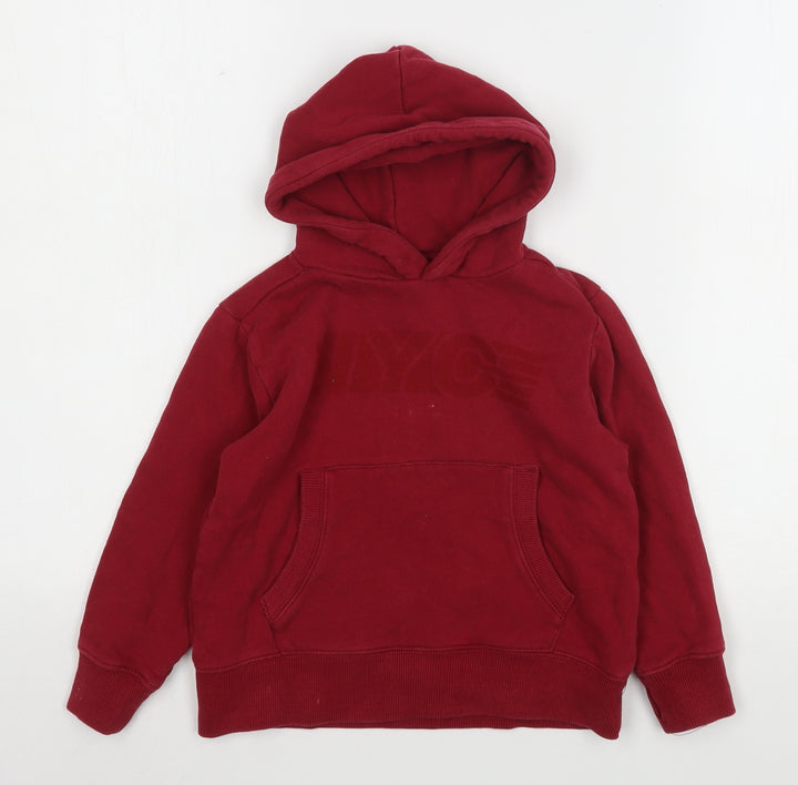 NEXT Boys Red Cotton Pullover Hoodie Size 5 Years