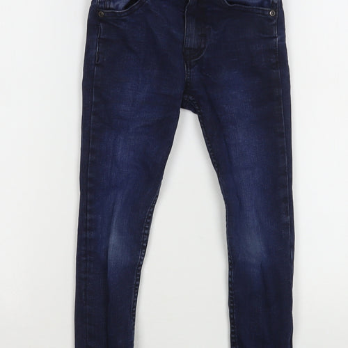 F&F Boys Blue  Cotton Skinny Jeans Size 5-6 Years  Regular