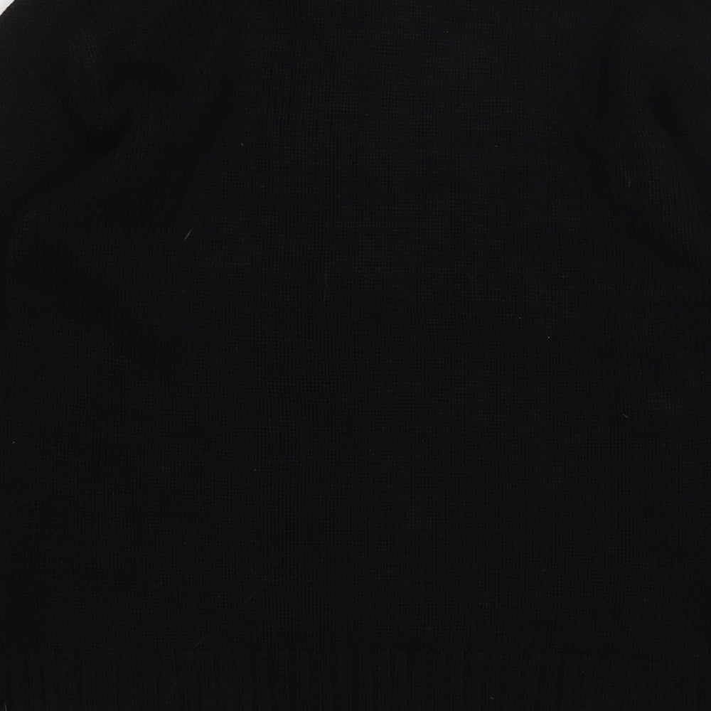 Dr Seuss Boys Black Round Neck  Acrylic Pullover Jumper Size 9-10 Years   - The Grinch