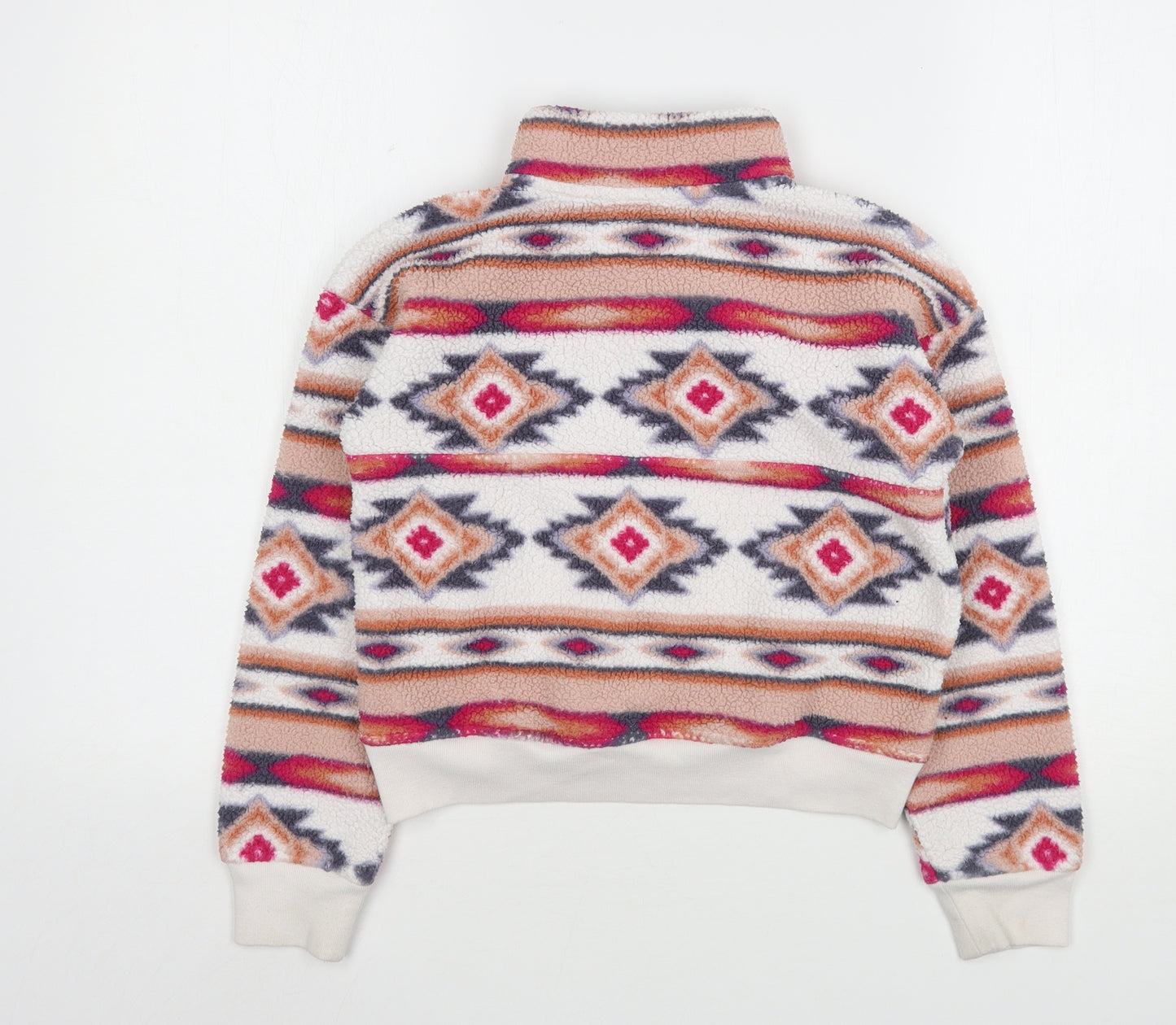 Abercrombie & Fitch Girls Multicoloured Argyle/Diamond Polyester Pullover Sweatshirt Size 9-10 Years