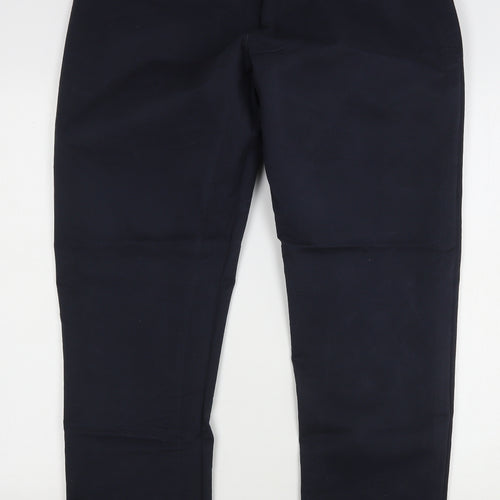 ACW85 Mens Blue  Cotton Chino Trousers Size 36 L31 in Regular Button