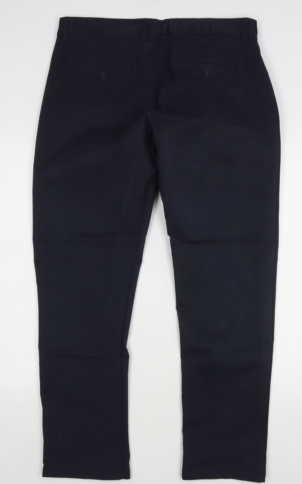 ACW85 Mens Blue  Cotton Chino Trousers Size 36 L31 in Regular Button