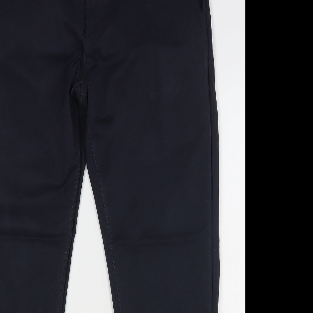ACW85 Mens Blue  Cotton Chino Trousers Size 36 L31 in Regular Button