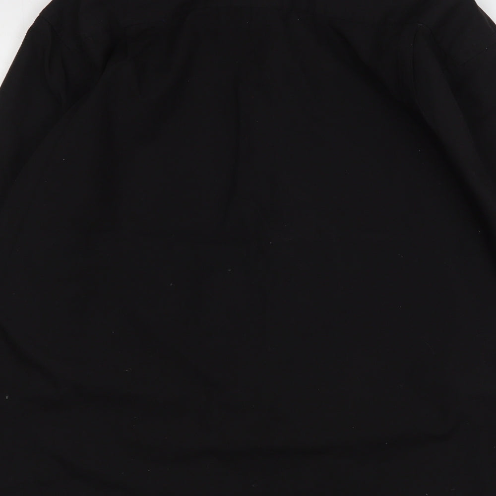 George Mens Black  Polyester  Dress Shirt Size 16.5 Collared