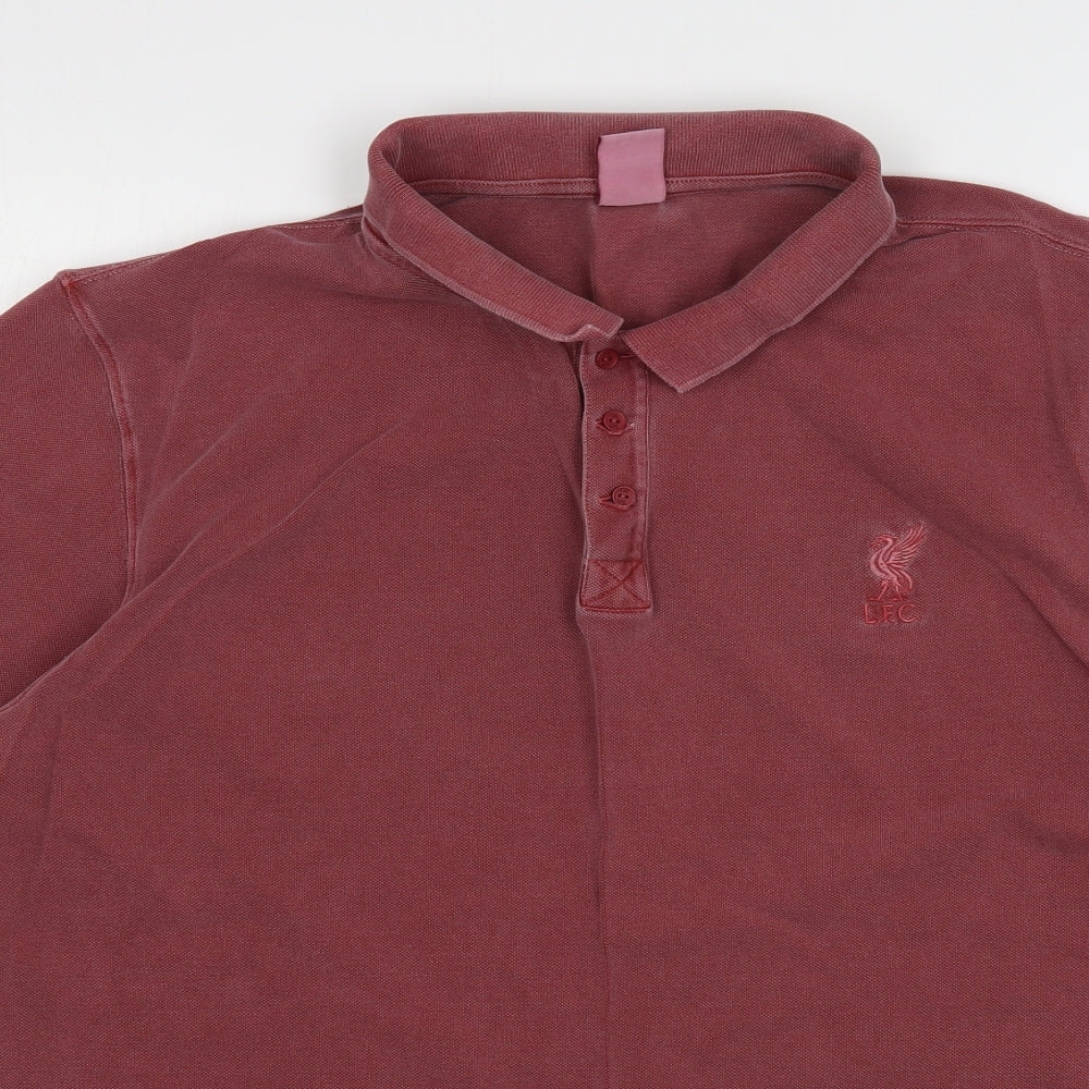 Liverpool FC Mens Red  Cotton  Polo Size XL Collared