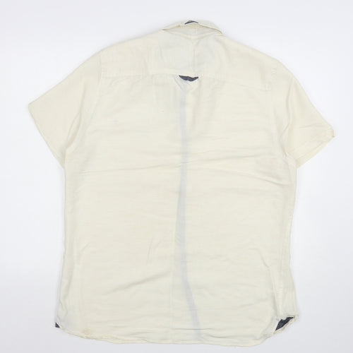 Morley Womens Beige  Polyester Basic Button-Up Size L Collared