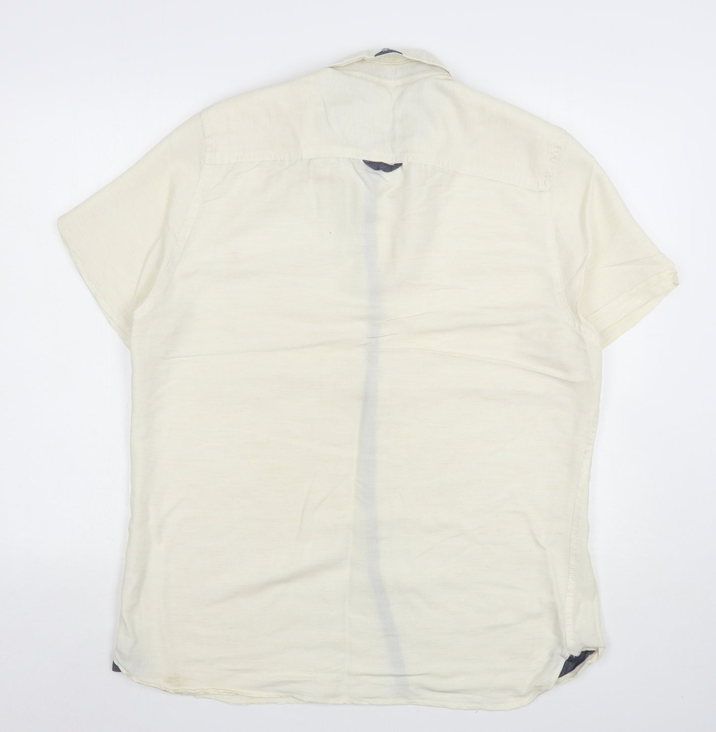 Morley Womens Beige  Polyester Basic Button-Up Size L Collared