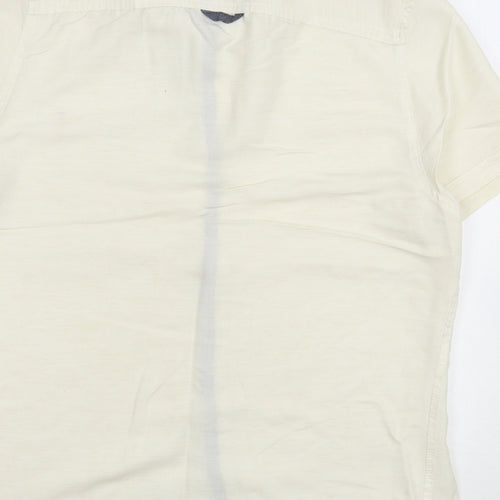 Morley Womens Beige  Polyester Basic Button-Up Size L Collared