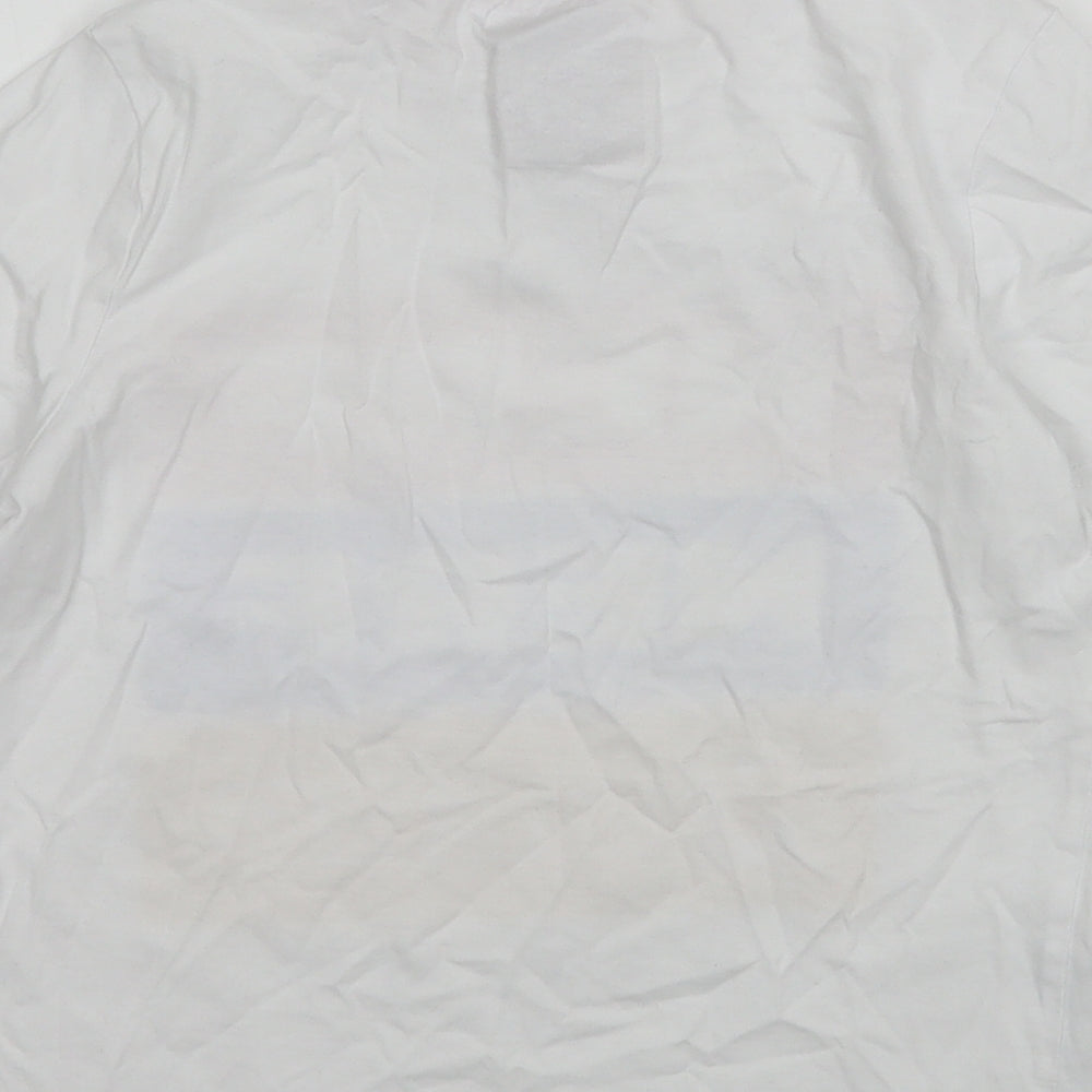 NERF Boys White  Cotton Basic T-Shirt Size 8-9 Years Round Neck