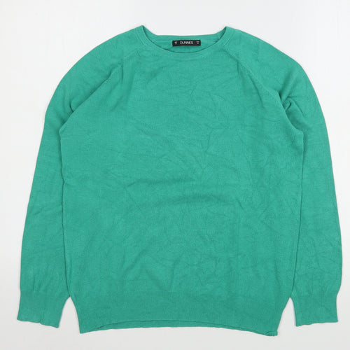 Dunnes Stores Womens Green Round Neck  Viscose Pullover Jumper Size M