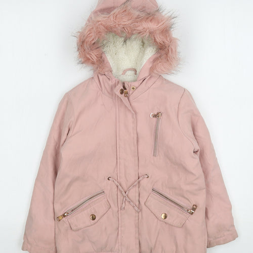 Pep&Co Girls Pink   Parka Coat Size 5-6 Years