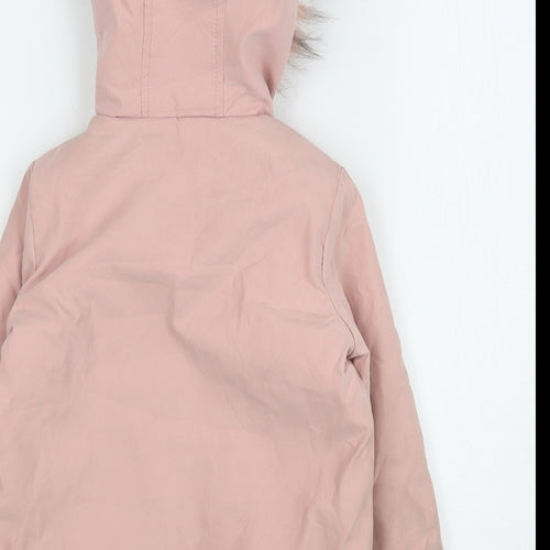 Pep&Co Girls Pink   Parka Coat Size 5-6 Years