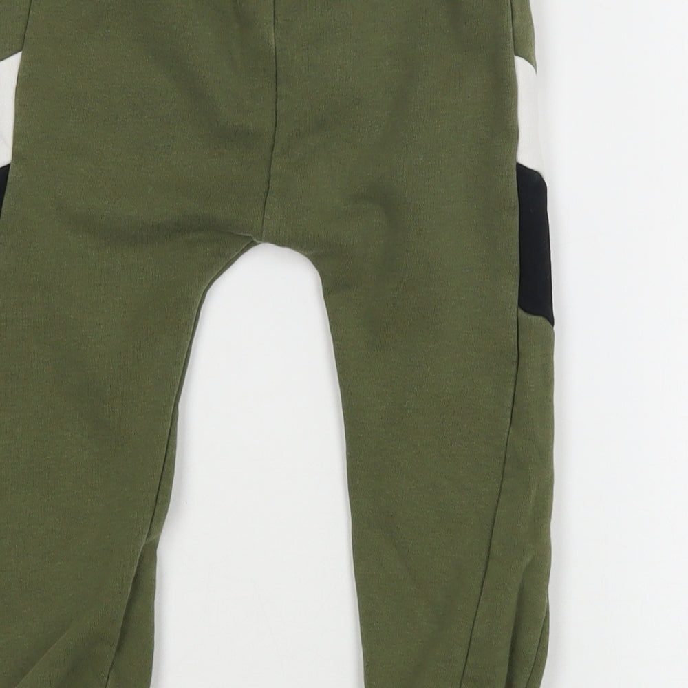 NEXT Boys Green  Cotton Sweatpants Trousers Size 2-3 Years  Regular Drawstring