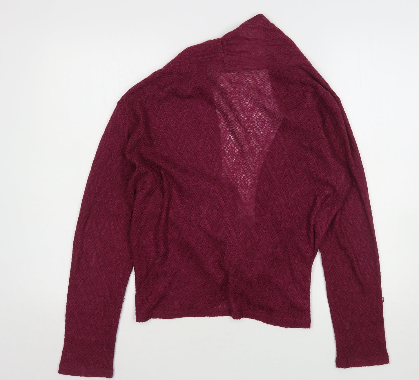 Oasis Womens Purple V-Neck  Acrylic Cardigan Jumper Size M